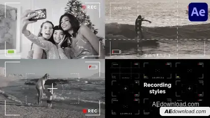 Recording Video Pack for After Effects Elements template preview
