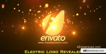 Red Electric Cinematic Logo Revealer Logo Stings template preview
