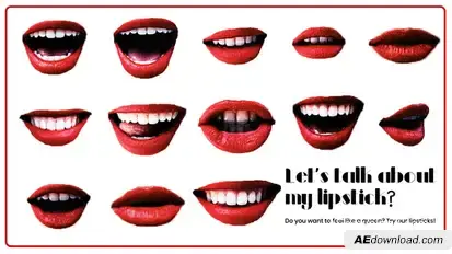 Red Lips Titles Titles template preview