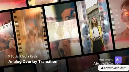 Reels - Analog Overlay Transition After Effects Project Files Elements template preview