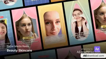 Reels - Beauty Skincare Product Promo template preview