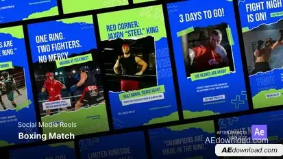 Reels - Boxing Match After Effects Project Files broadcast-packages template preview