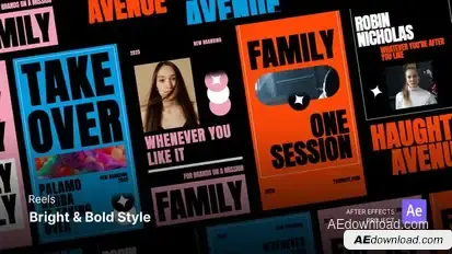 Reels - Bright & Bold Style After Effects Project Files Product Promo template preview