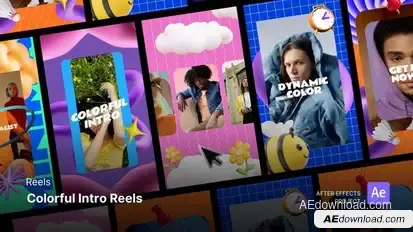 Reels - Colorful Intro After Effects Project Files Product Promo template preview