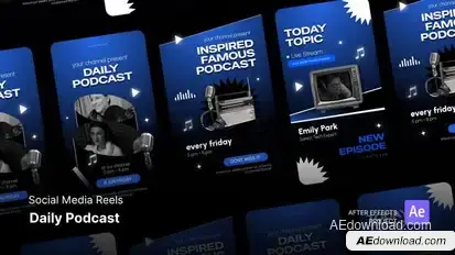 Reels - Daily Podcast After Effects Project Files Product Promo template preview