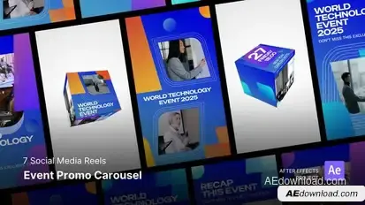 Reels - Event Promo Carousel After Effects Template Product Promo template preview