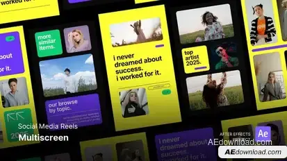 Reels - Multiscreen Display After Effects Project Files Product Promo template preview