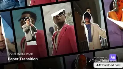 Reels - Paper Transition After Effects Project Files broadcast-packages template preview