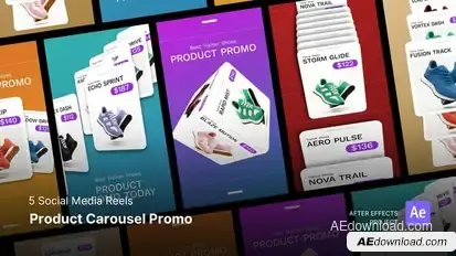 Reels - Product Carousel Promo After Effects Template Product Promo template preview