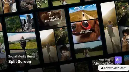 Reels - Split Screen After Effects Project Files Product Promo template preview