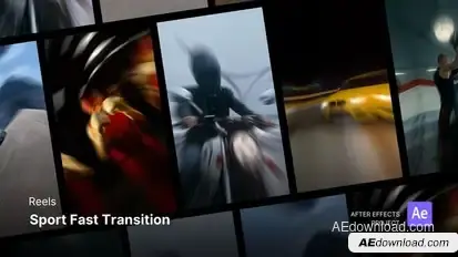 Reels - Sport Fast Transition After Effects Project Files Product Promo template preview