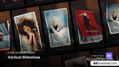 Reels - Vertical Slideshow After Effects Project Files Product Promo template preview