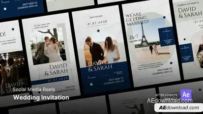 Reels - Wedding Invitation Video Displays template preview