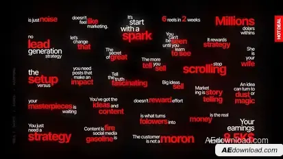 Reels Text Animation - AE Titles template preview