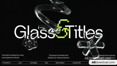 Reflected Typography Titles template preview