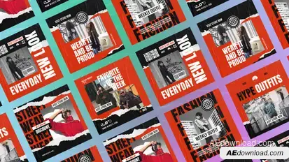 Refox Fashion Streetwear Instagram Posts Product Promo template preview