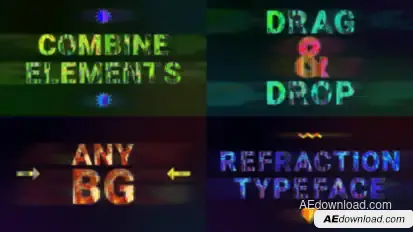 Refracted Typeface Elements template preview