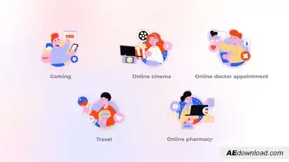 Relaxation and Medicine - Round Concept Elements template preview