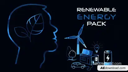 Renewable Energy Pack Infographics template preview