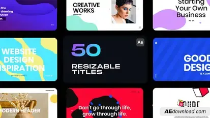 Resizable Titles Titles template preview