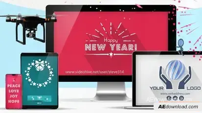 Responsive Holiday & New Year Greetings! Openers template preview