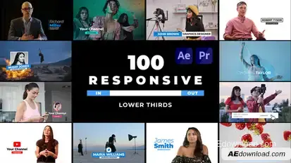 Responsive Lower Thirds Titles template preview