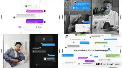 Responsive Multi-Line Text Messages Titles template preview