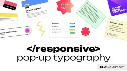 Videohive Responsive Pop-up Typography Titles template preview