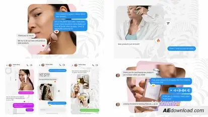 Responsive Social-Media Messaging Titles template preview