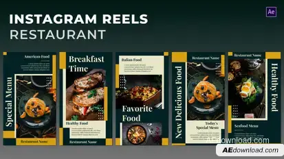 Restaurant Instagram Reels Product Promo template preview
