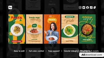 Restaurant Instagram Stories Product Promo template preview