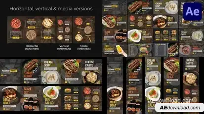 Restaurant Market (Social Media) | After Effects Openers template preview