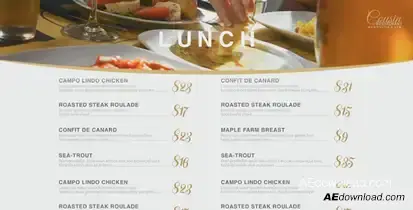 Restaurant Presentation Kit Video Displays template preview