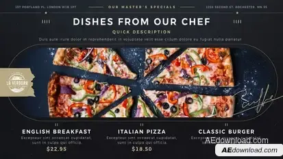 Restaurant Promo III Product Promo template preview