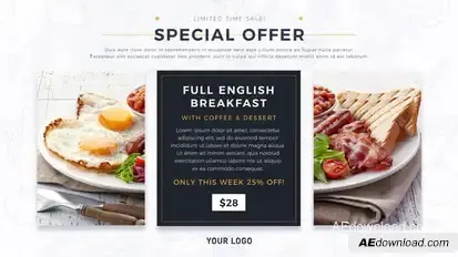 Restaurant Promo III Product Promo template preview