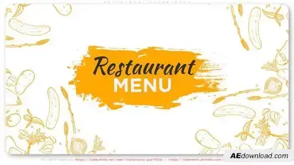 Restaurant Video Menu Product Promo template preview