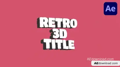 Retro 3D Titles | AE Titles template preview
