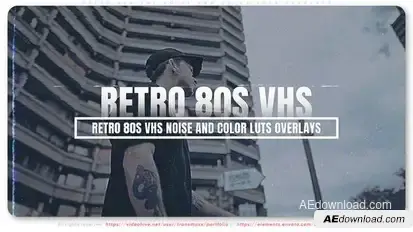 Retro 80s VHS Noise And Color Luts Overlays Elements template preview