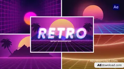 Retro Abstract Background Loop Elements template preview