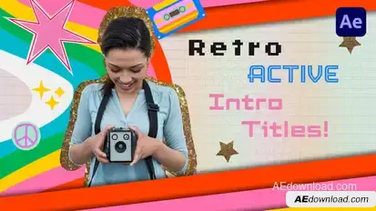 Retro Active Title Intro Titles template preview