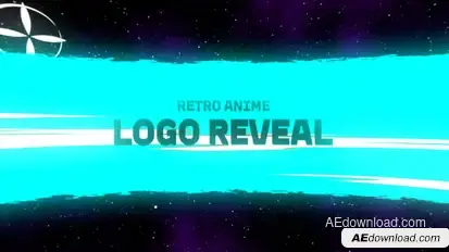 Retro Anime Logo Reveal Logo Stings template preview