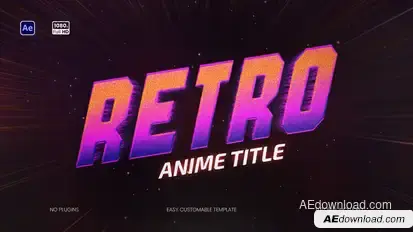 Retro Anime Titles Titles template preview