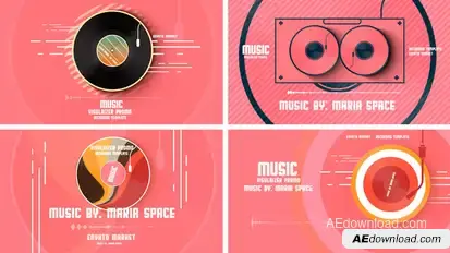 Retro Audio Visualizer Product Promo template preview