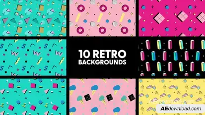 Retro Backgrounds Elements template preview
