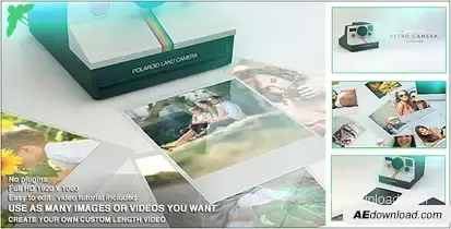 Retro Camera Slideshow Video Displays template preview
