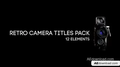 Retro Camera Titles Pack Titles template preview