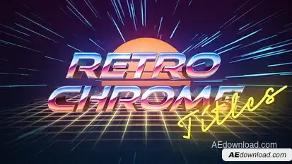 Retro Chrome Titles Titles template preview