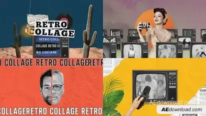Retro Collage Openers template preview