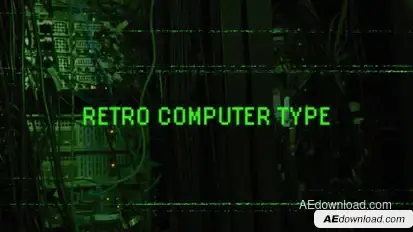 Retro Computer Type Titles template preview