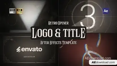 Retro Countdown Opener Logo Stings template preview